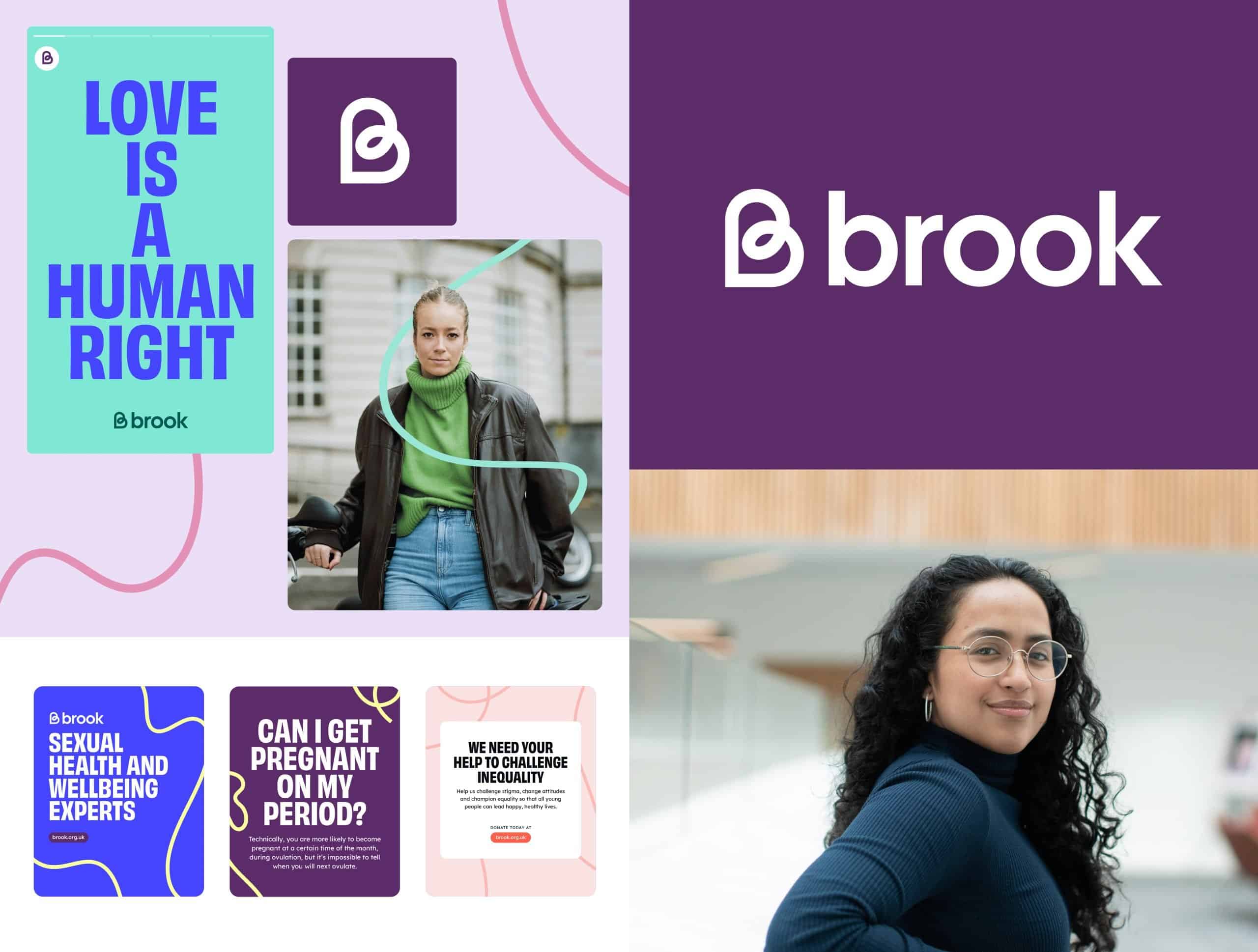 Diverse group of young people promoting equality and health awareness with Brook.