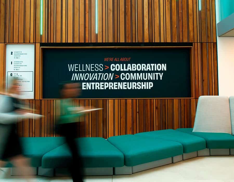 Enhancing collaboration and innovation in a modern wellness and community space.