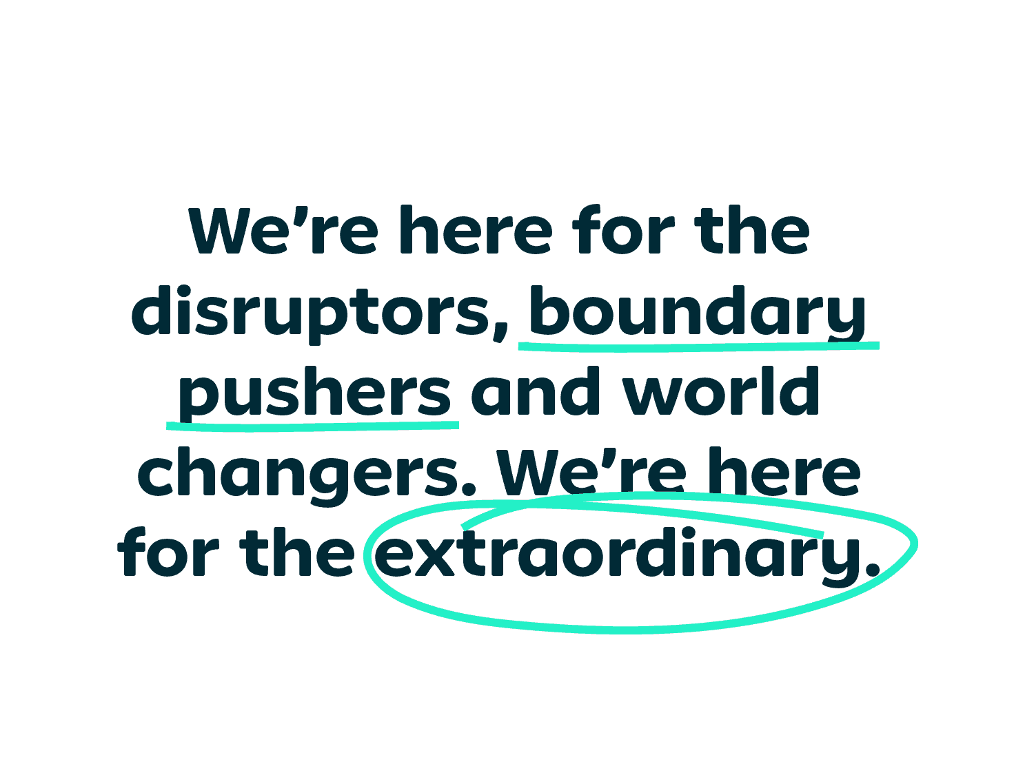 Innovative six red squares logo representing disruption and world change.
