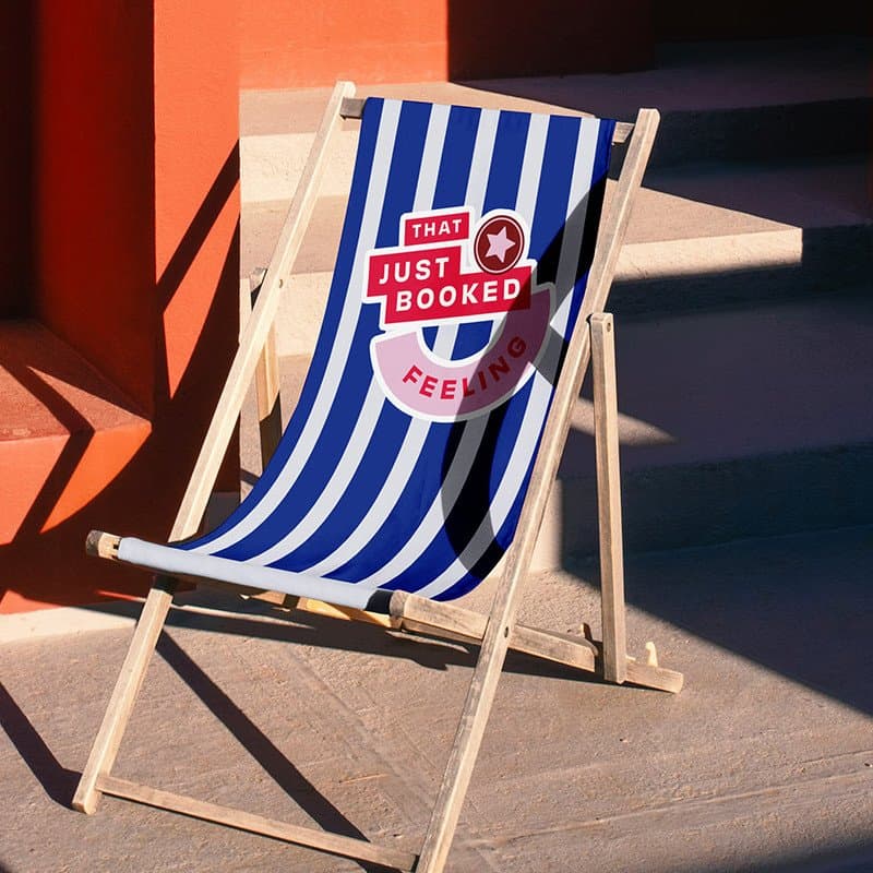 Relaxing beach chair with a