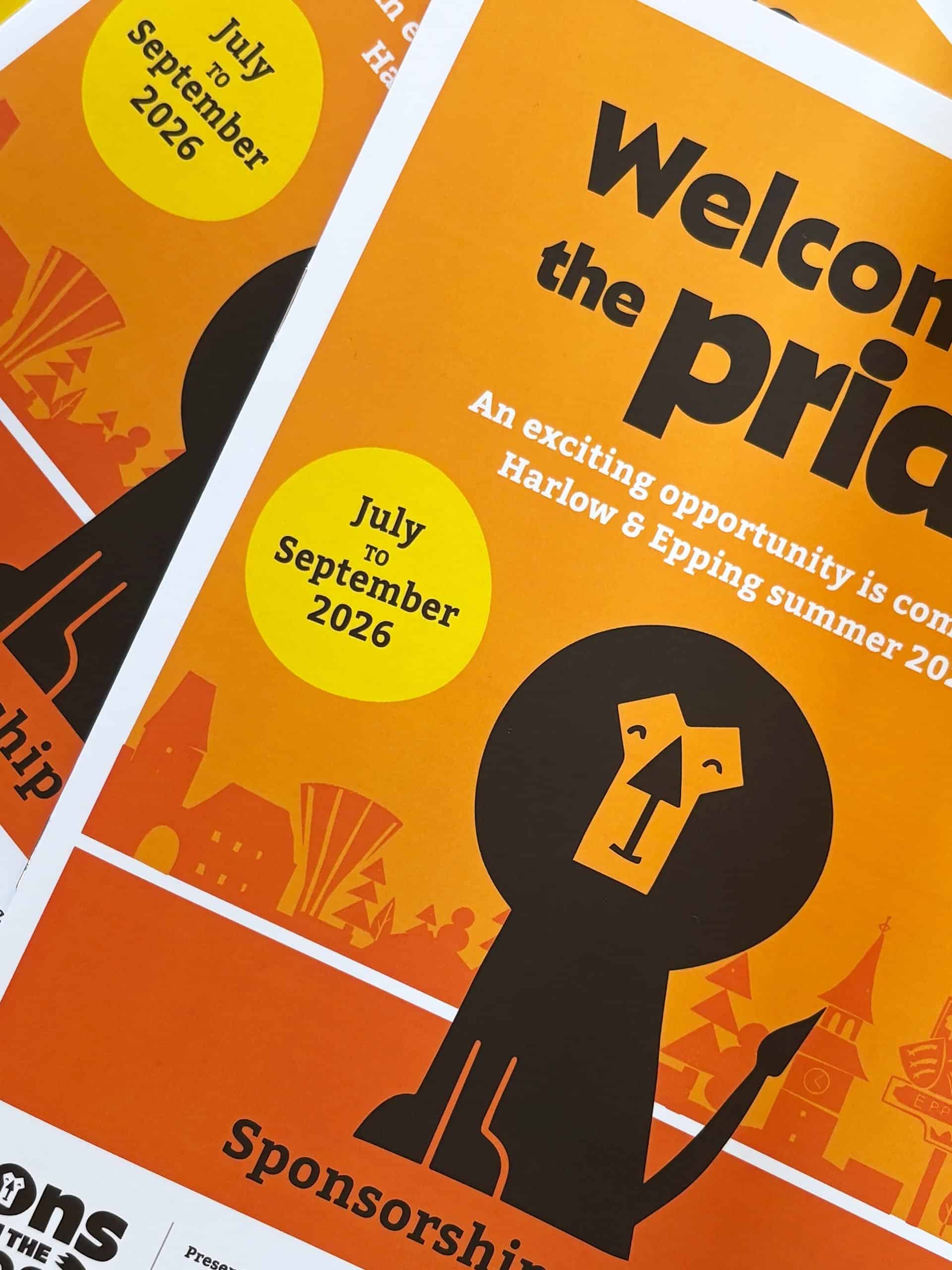 Welcome the price - Harlow & Epping summer 2026 event flyer, July to September 2026, sponsorship det.