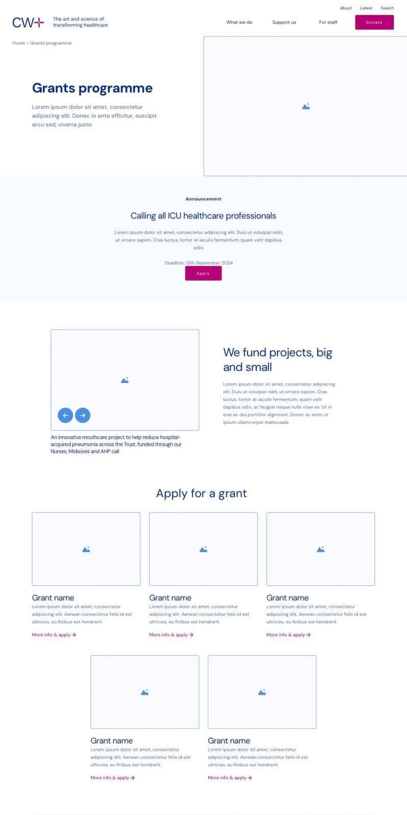 Supporting healthcare professionals with grant funding for projects of all sizes in the UK.